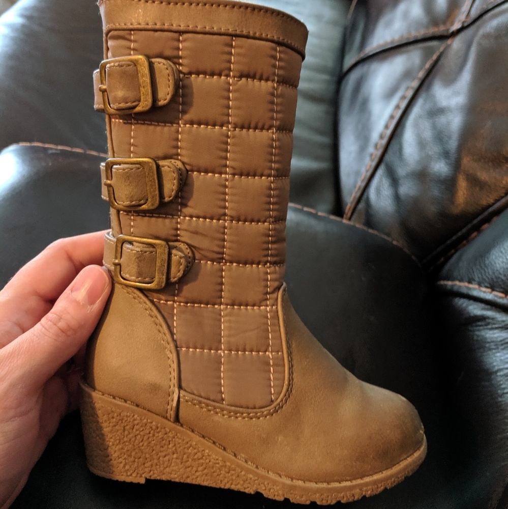 Tan Toddler Girls Boots Size 8